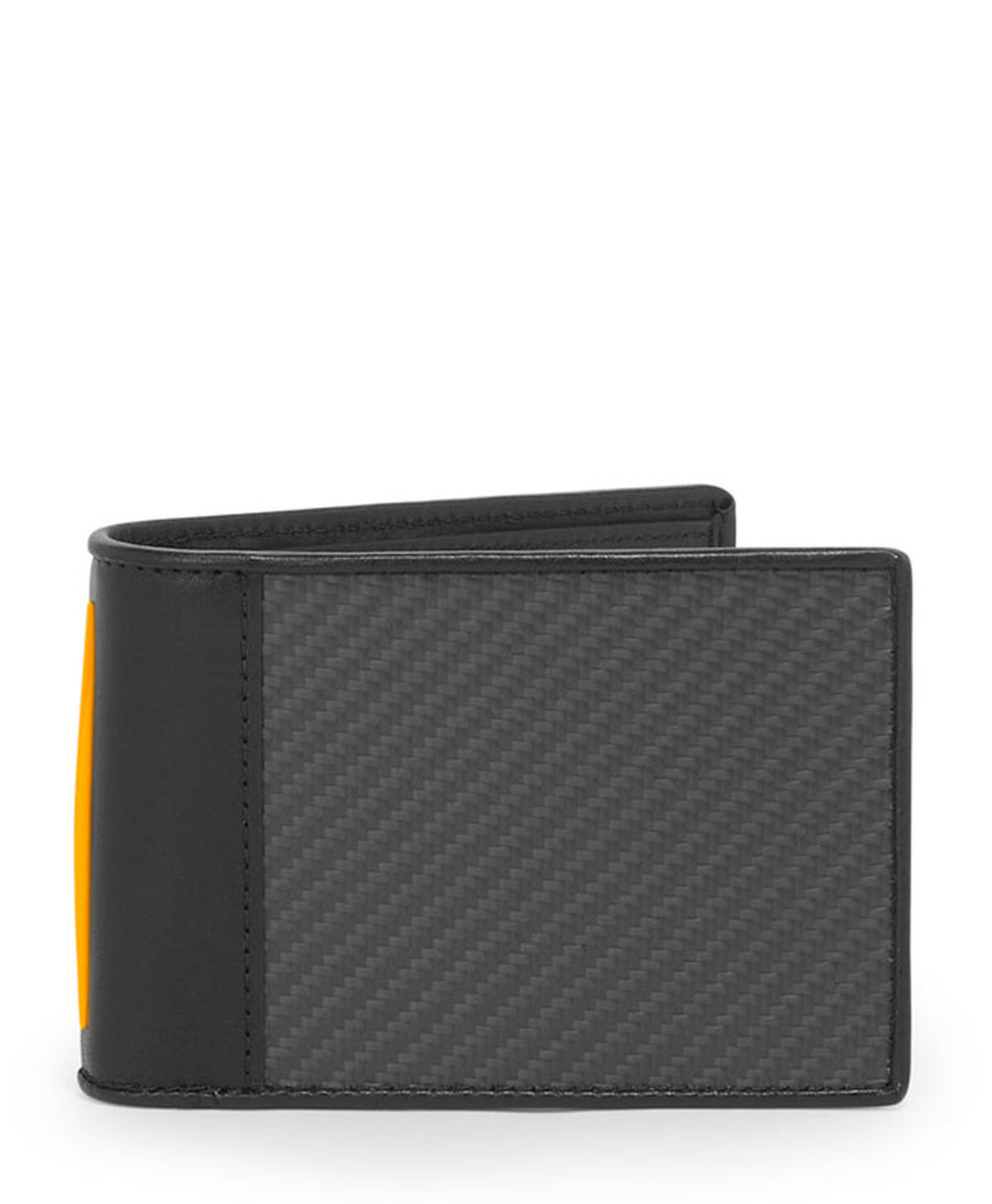 TUMI TUMI McLaren SLIM SINGLE BILLFOLD  Carbon/Papaya