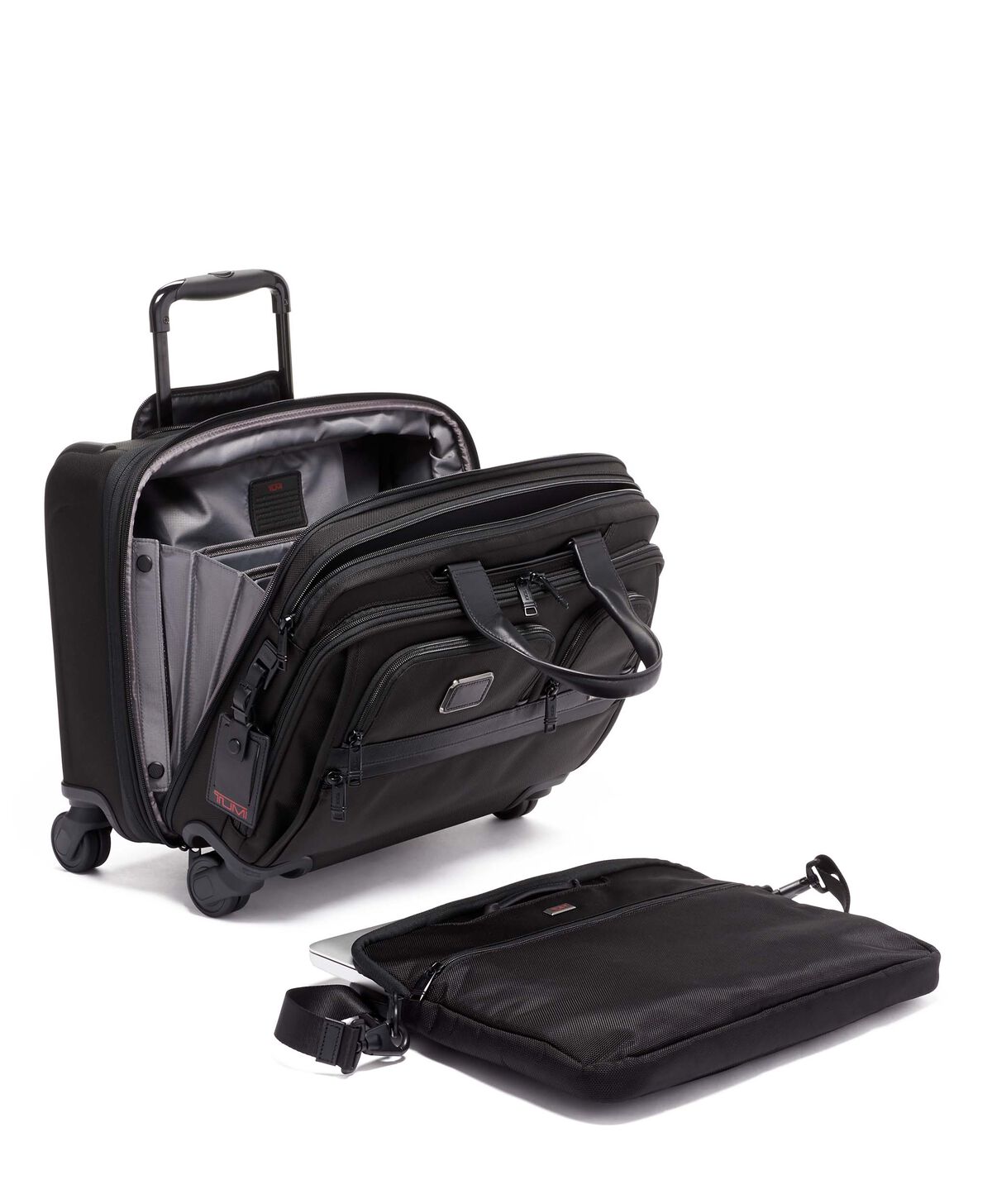 TUMI Alpha 3 DLX 4 WHL LPTP CASE BRIEF Black