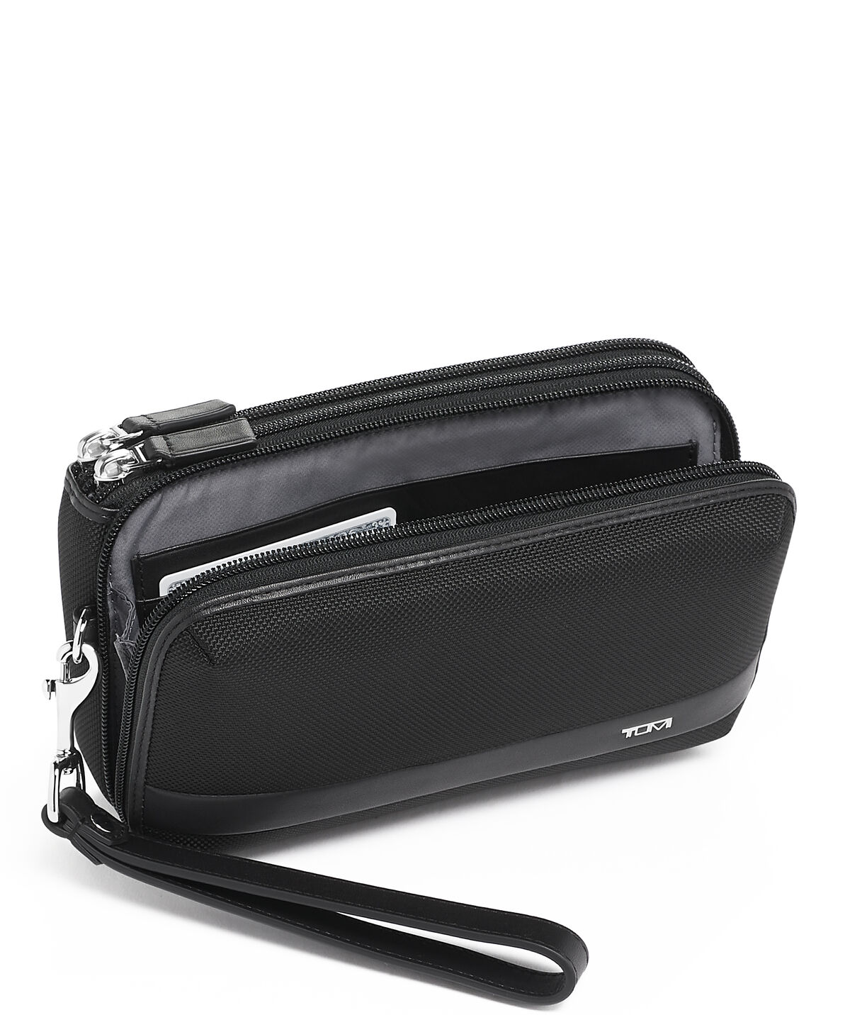 TUMI Alpha TRIPLE ZIP CLUTCH  Black