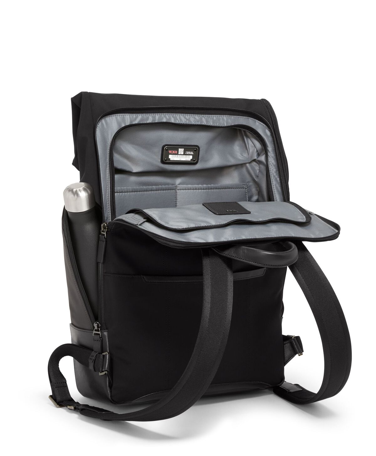 TUMI Harrison OSBORN ROLL TOP BACKPACK  Black/Black