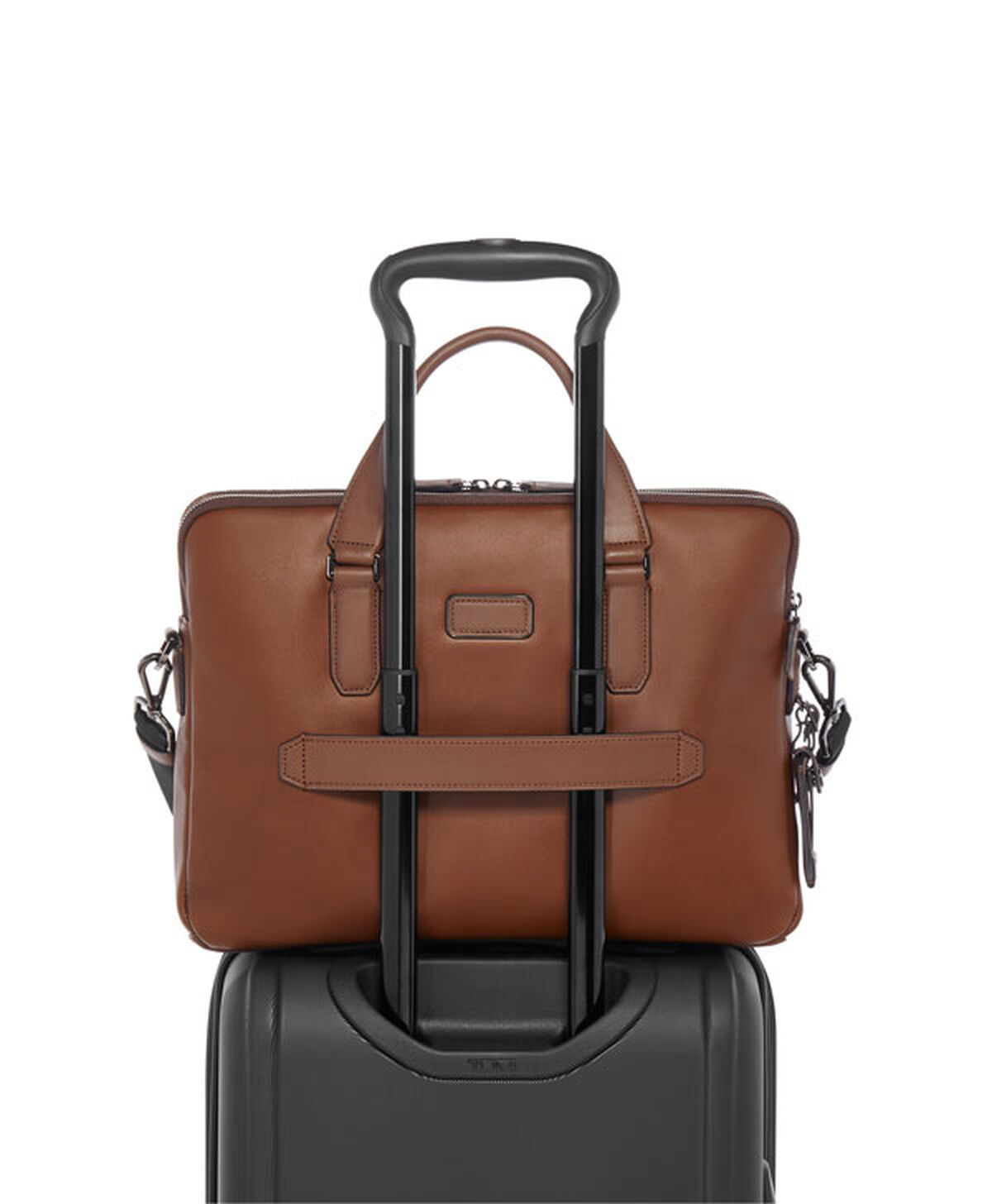 TUMI Harrison SYCAMORE SLIM BRIEF Cognac