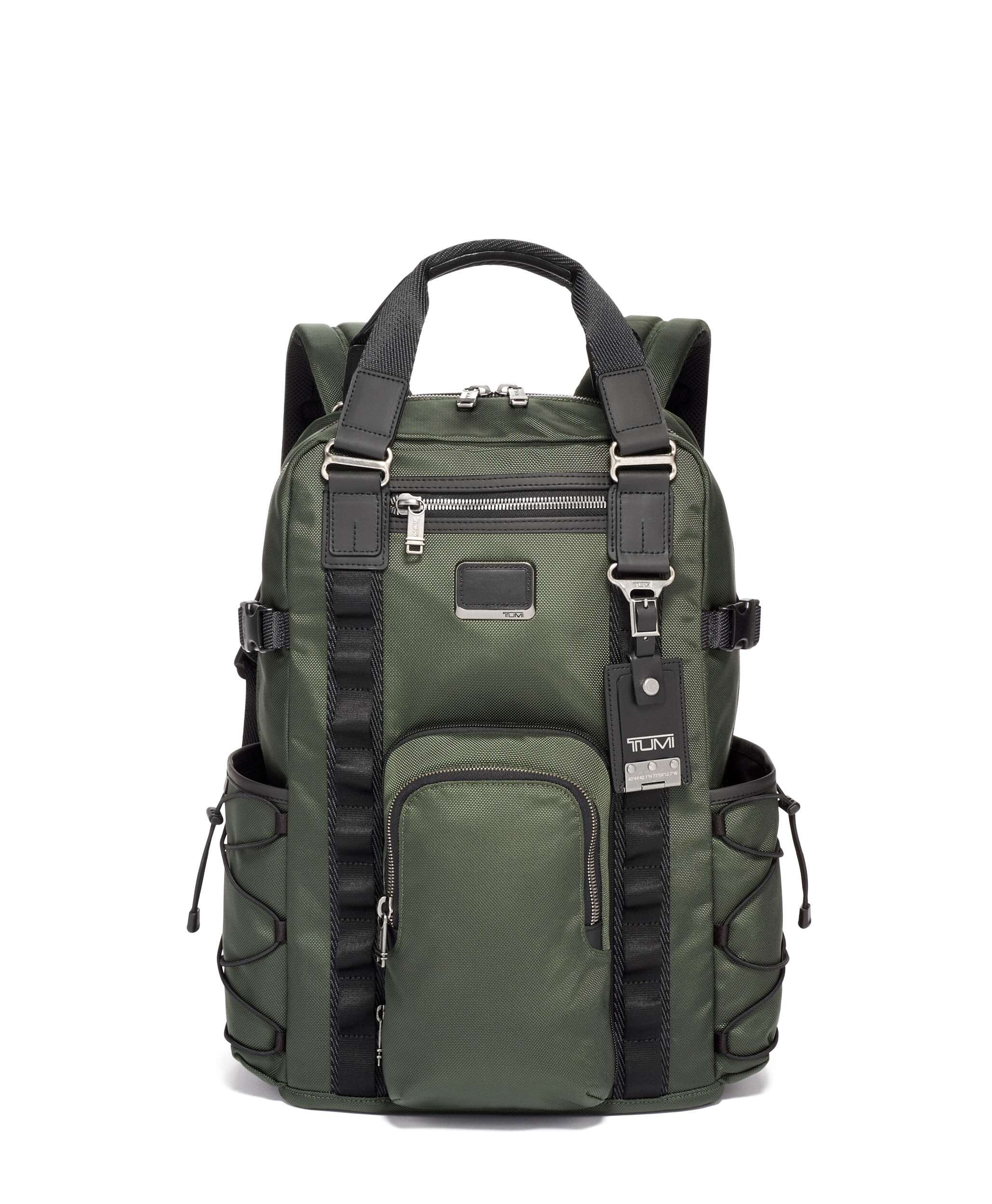 tumi olive green backpack